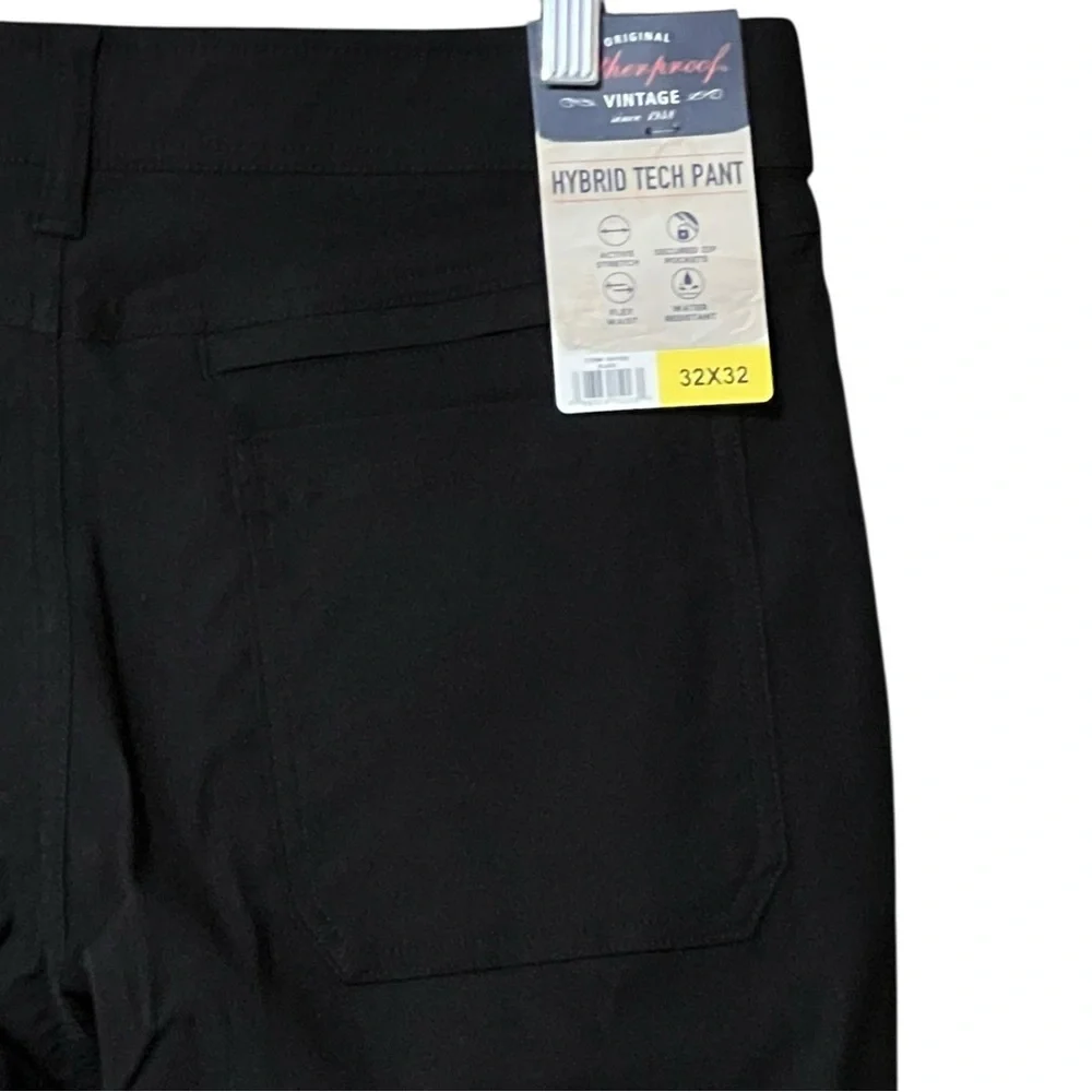 Weatherproof Hybrid Tech Pants 32x32 Black Stretch Water Resistant NWT - Picture 8 of 8